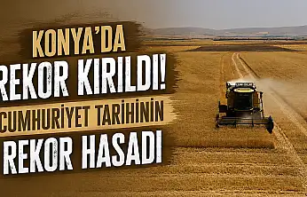 Konya'da rekor kırıldı! Cumhuriyet tarihinin rekor hasadı