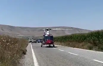 Konya'da vurulan yaralıyı ambulans helikopter yetiştirdi