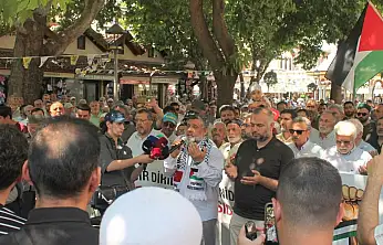 Konya'dan sınırda bekletilen Filistin Konvoyu'na destek