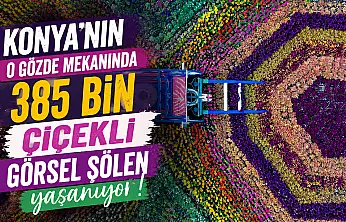 Konya'nın o gözde mekanında 385 bin çiçekli görsel şölen yaşanıyor!