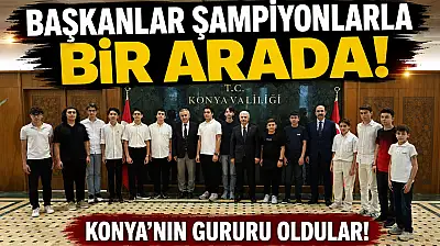Başkanlar, 17 şampiyon öğrenciyle buluştular