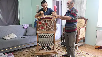 Konya'da bir babanın ömürlük nöbeti: Engelli oğlu için düzenek geliştirdi