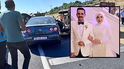 Konya'da makam aracına buğday yüklü römork çarptı: 4 yaralı