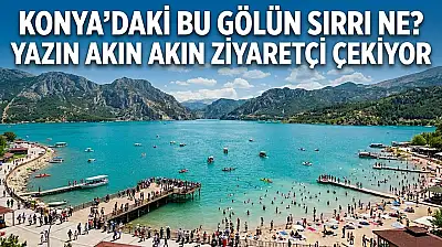 Konya'daki göl ilgi odağı oldu