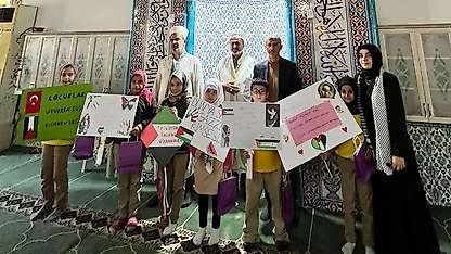 Karkent Camii'nde Gazze için anlamlı program