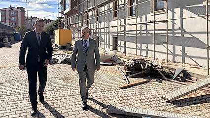 Akşehir Hükümet Konağı'nda yenileme çalışmaları sürüyor