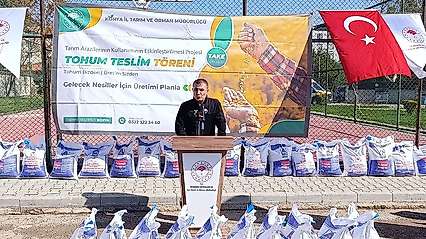 Beyşehir'de çiftçilere 30 ton mercimek tohumu dağıtıldı