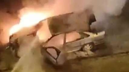 Kayseri'de park halindeki otomobil küle döndü