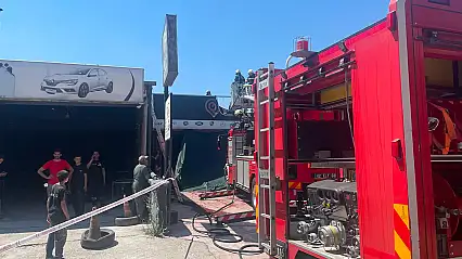 Konya'da iş yerinde yangın paniği!