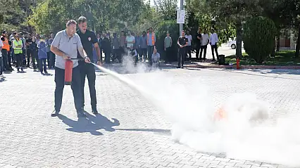 Konya OSB personeline temel yangın eğitimi