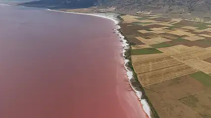 Türkiye'nin ortasında pembe bir mucize: Tuz Gölü'nün rengi değişti