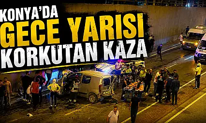Konya'da alt geçitte zincirleme kaza