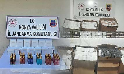 Konya'da kaçakçılara darbe! 800 bin liralık ürün ele geçirildi