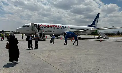 Konya'dan Balkan turunun ilk uçağı uçtu