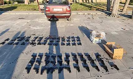 Konya durdurulan araçtan adeta cephanelik çıktı!