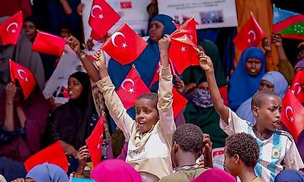 Somali'de Türkiye'ye destek gösterisi! Sokaklar Türk bayraklarıyla doldu