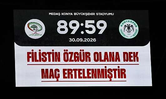 Filistin özgür olana dek maç ertelenmiştir