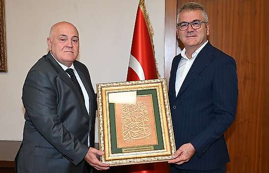 Başkan Ustaoğlu'ndan Kaymakam Gözel'e hayırlı olsun ziyareti