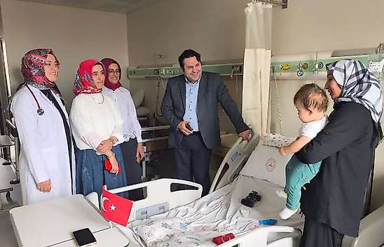 Beyhekim'de tedavi gören çocuklara 29 Ekim sürprizi