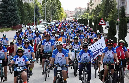 Ereğli'de pedal dostluk ve barış için döndü