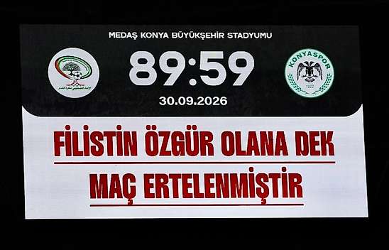 Filistin özgür olana dek maç ertelenmiştir