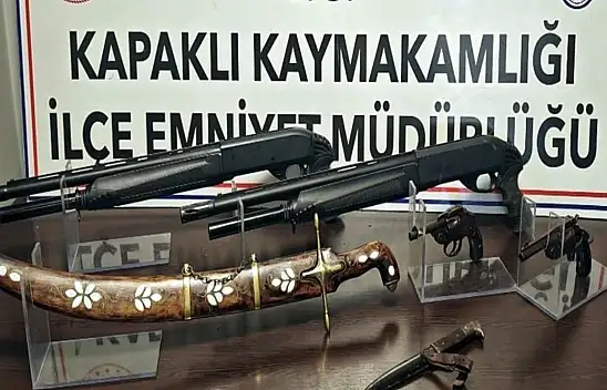 Kapaklı'da tarihi silah operasyonu