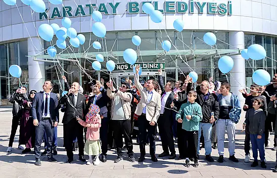 Karatay'da mavi balonlu farkındalık