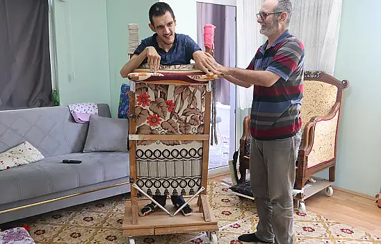 Konya'da bir babanın ömürlük nöbeti: Engelli oğlu için düzenek geliştirdi