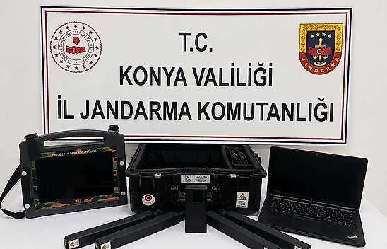 Konya'da definecilere suçüstü: Tam teçhizat yakalandılar