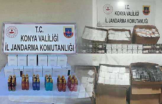 Konya'da kaçakçılara darbe! 800 bin liralık ürün ele geçirildi