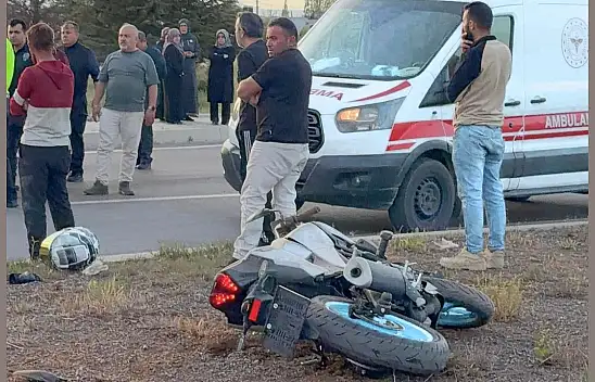 Konya'da kadın motorsiklet sürücü ağır yaralandı