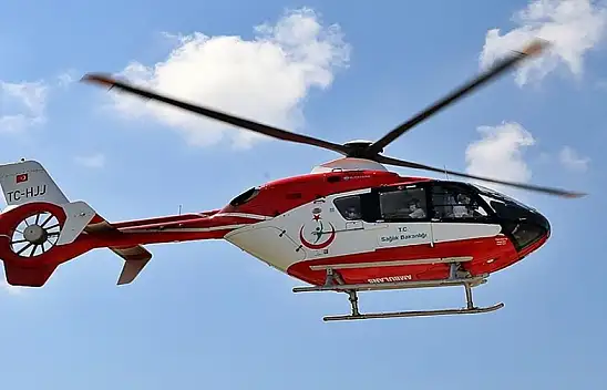 Konya'da kalp krizi geçiren hastanın imdadına hava ambulansı yetişti