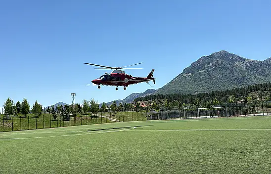 Konya'da kalp krizi geçiren hastanın imdadına hava ambulansı yetişti