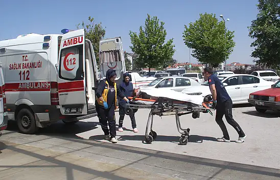 Konya'da korkutan kaza! Kontrolden çıkan araç araziye savruldu