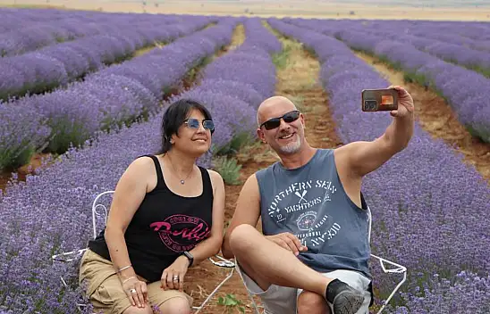 Konya'da mor şölen! Lavanta tarlası ilgi odağı oldu