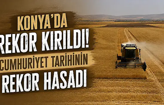 Konya'da rekor kırıldı! Cumhuriyet tarihinin rekor hasadı