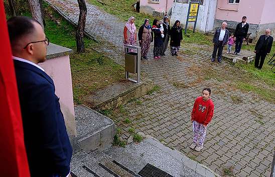 Konya'da tek öğrencili okulda duygulandıran Cumhuriyet töreni