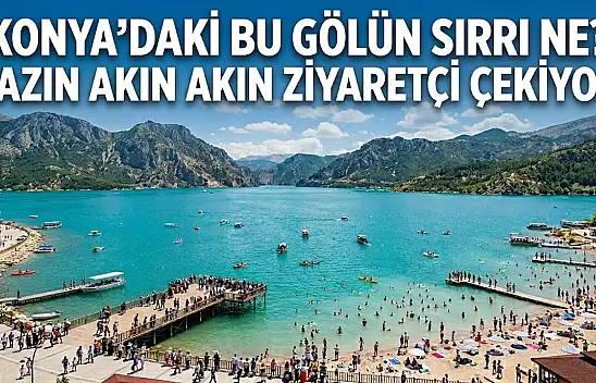 Konya'daki göl ilgi odağı oldu