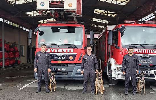 Konya itfaiyesi Trabzon'da K-9 eğitimine katıldı