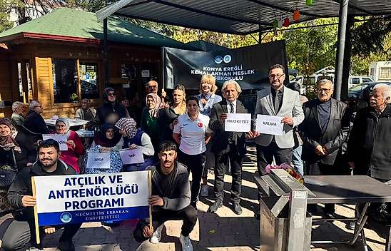 Konya'nın ilçesinde sağlıklı yaşlanmanın sırrı anlatıldı