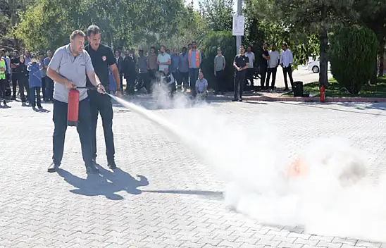 Konya OSB personeline temel yangın eğitimi
