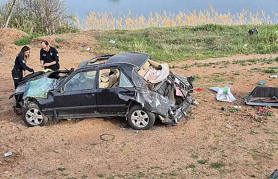 Konya yolunda feci kaza! Otomobil şarampole devrildi