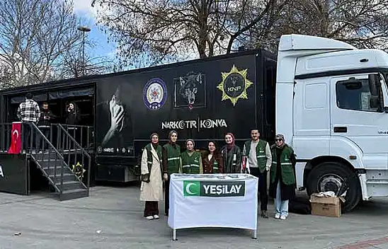Konya'da vatandaşlara bağımlılıkla mücadele anlatıldı