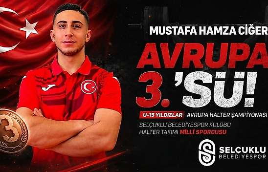 Konyalı sporcu Ciğer, Avrupa üçüncüsü
