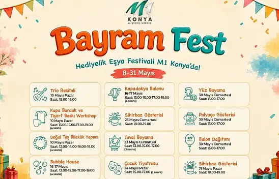 M1 Konya AVM'de festival gibi program