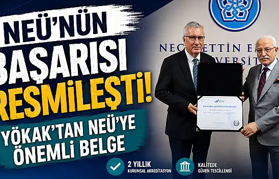 NEÜ'ye YÖKAK tarafından önemli belge