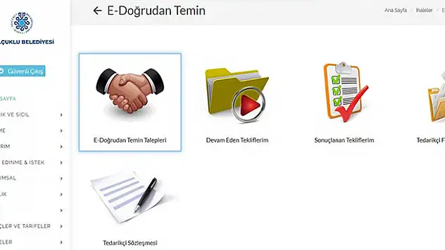 'e-Doğrudan Temin' uygulamasıyla şeffaflığı sağlıyor