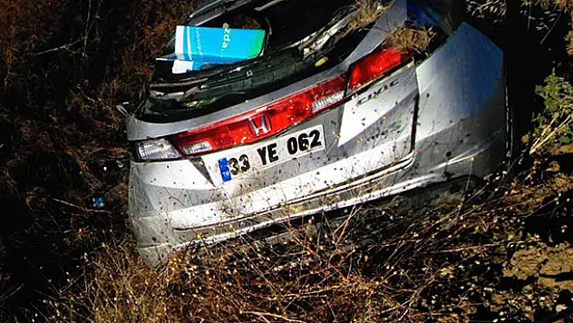  Konya'da otomobil şarampole yuvarlandı: 8 yaralı