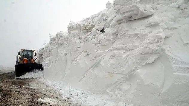 'Muş'un kar kaplanları' nisanda 5 metre kar olan yolu 5 günde açabildi
