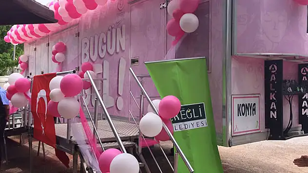'Pembe Prenses' kanser tarama tırı Ereğli'de